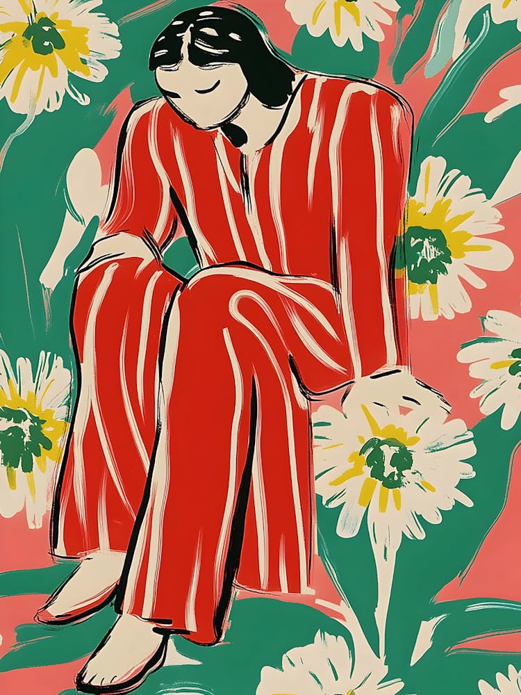 'Woman In Red' 1