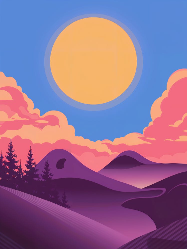 Sunset In The Mountains 1