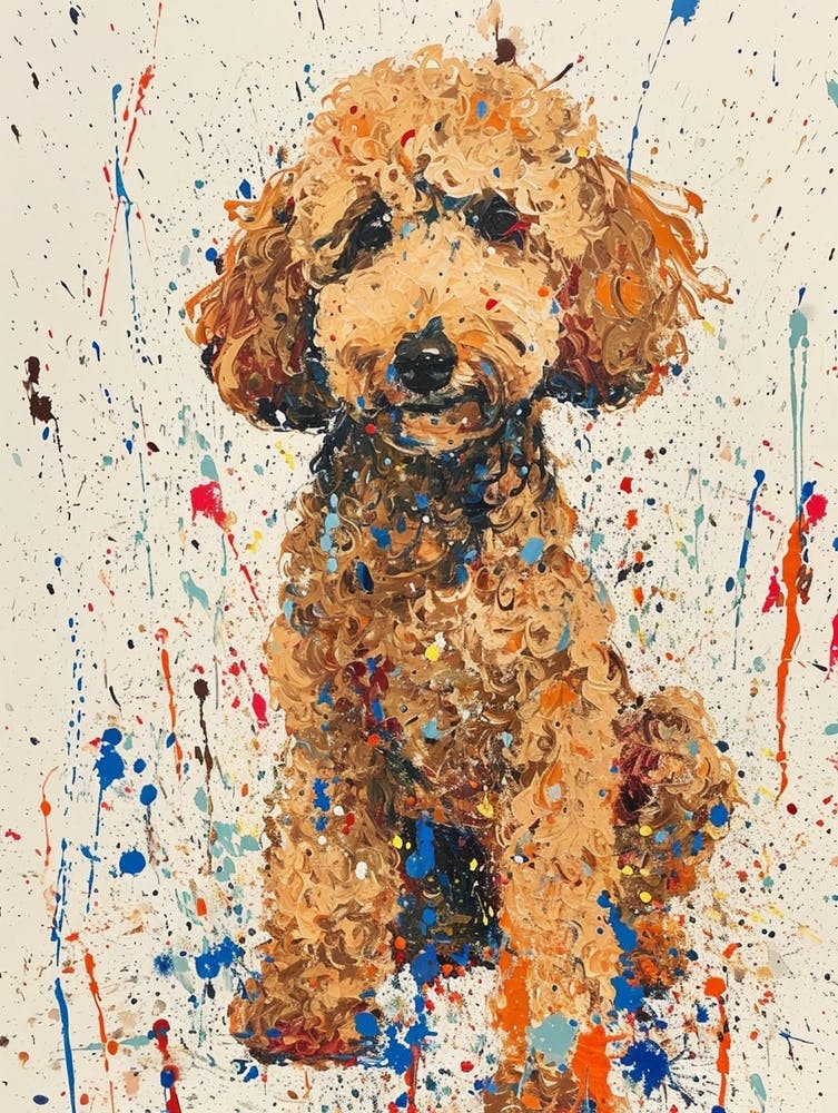 Poodle Acrylic Painting 10
