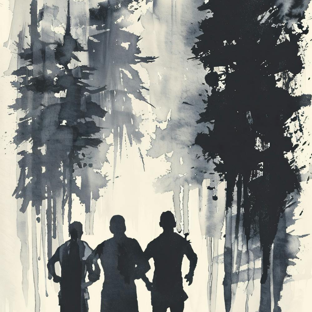 Three Men In The Woods