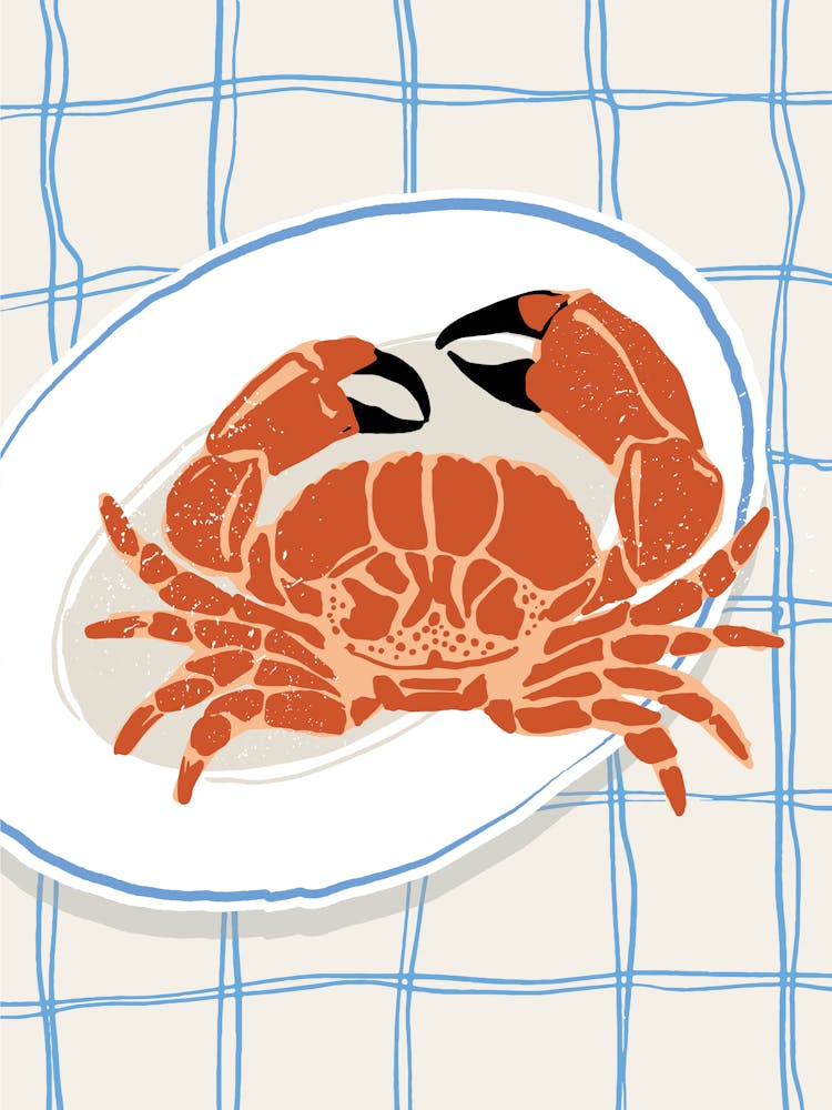 Crab On A Plate