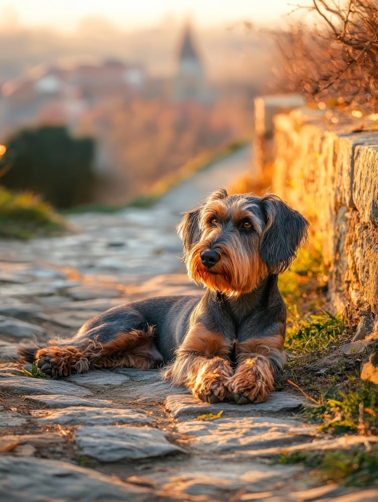 Schnauzer Dog. Generated AI.