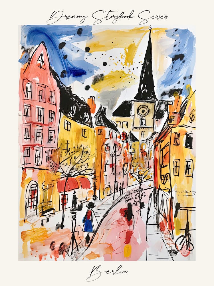 Poster Of Berlin, Dreamy Storybook Illustration 1