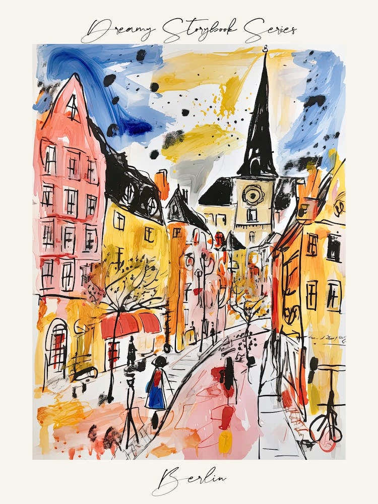Poster Of Berlin, Dreamy Storybook Illustration 1