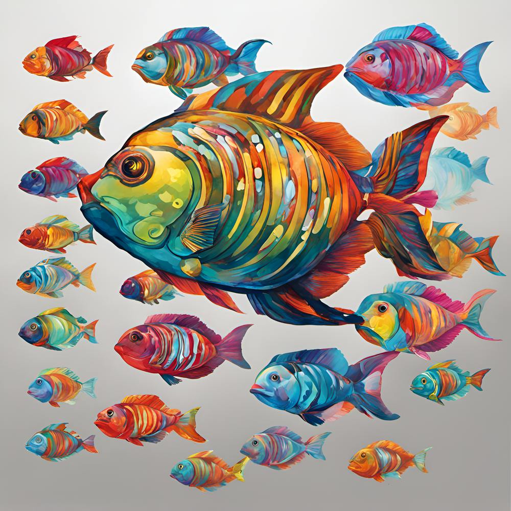 Giant, Beautiful, Colorful Fish