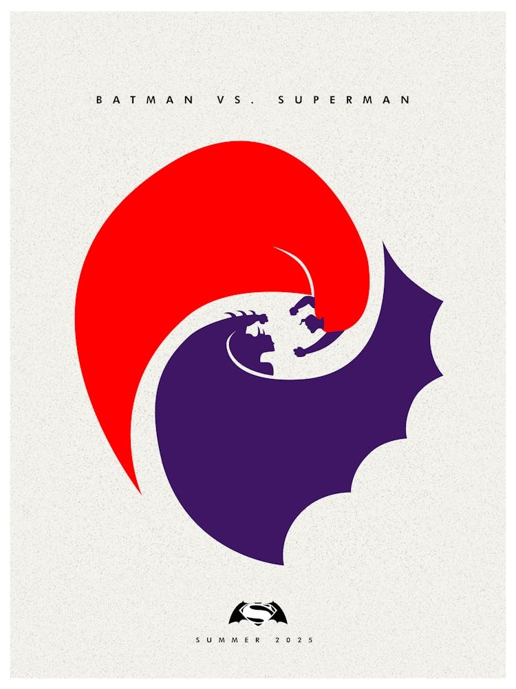 Bat vs Super | Comic Art Digital | Pop Art World 2025