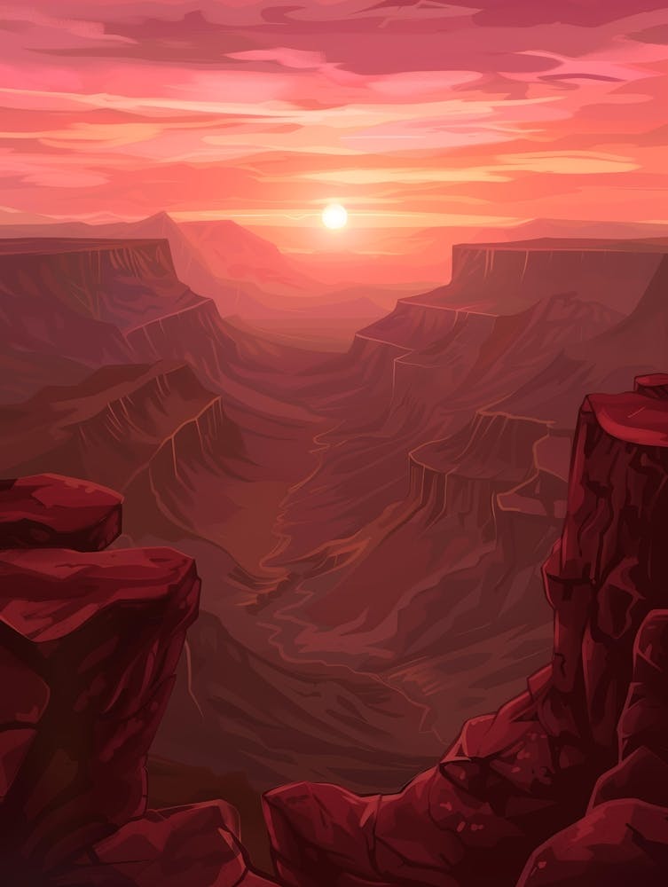 Sunset In The Grand Canyon