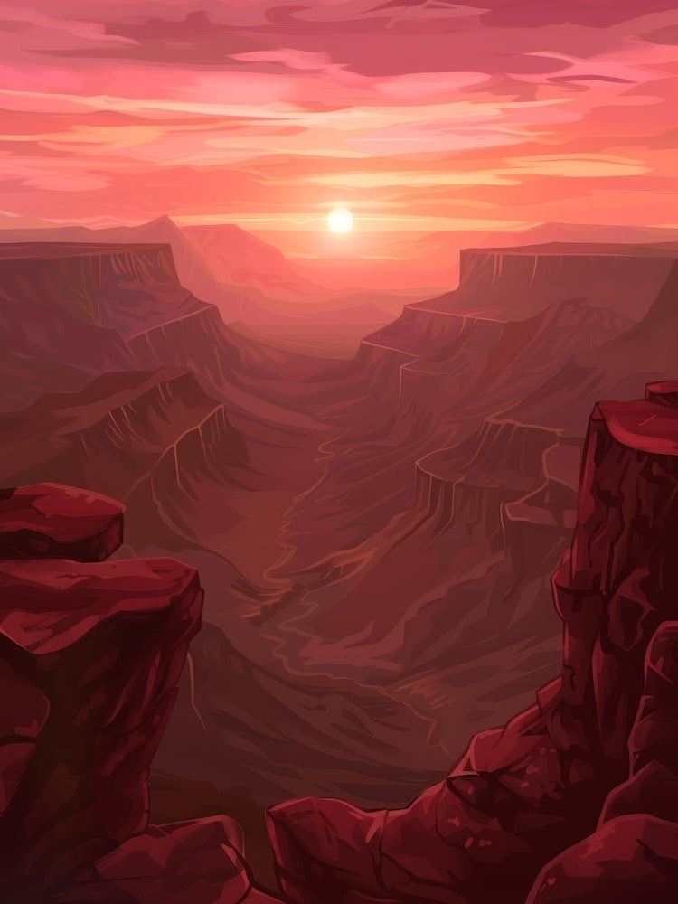 Sunset In The Grand Canyon
