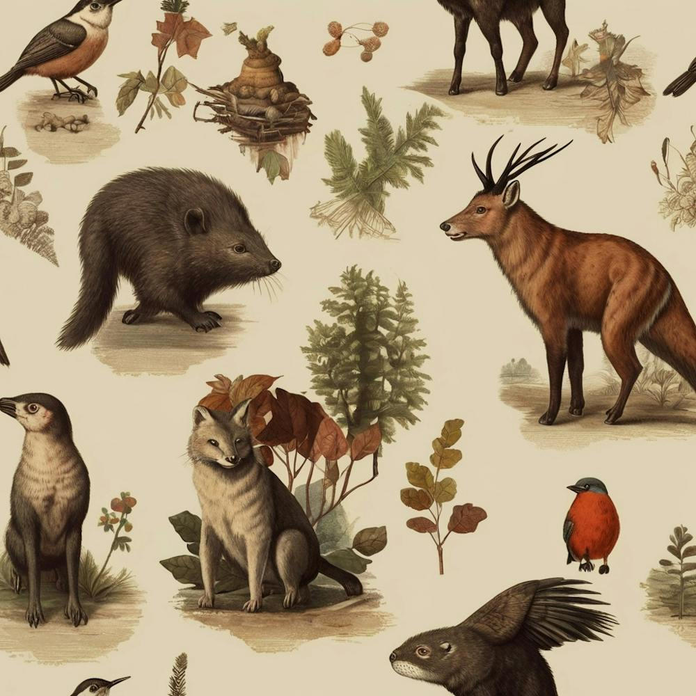Default Default Vintage Animals For Defferent Seasons Aestethi 2