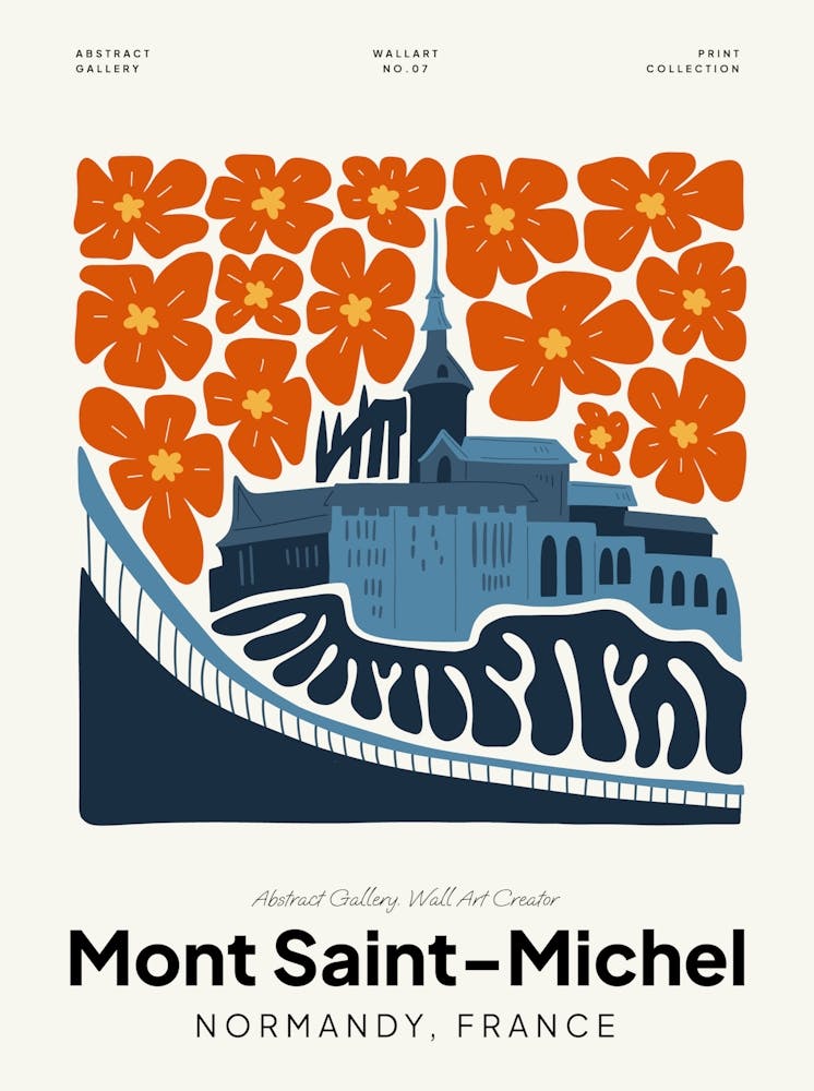 Mont Saint Michael France Travel Matisse Style