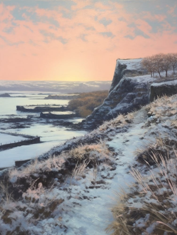 Peinture Hivernale Rêveuse Parc National de la Côte du Pembrokeshire États-Unis 1