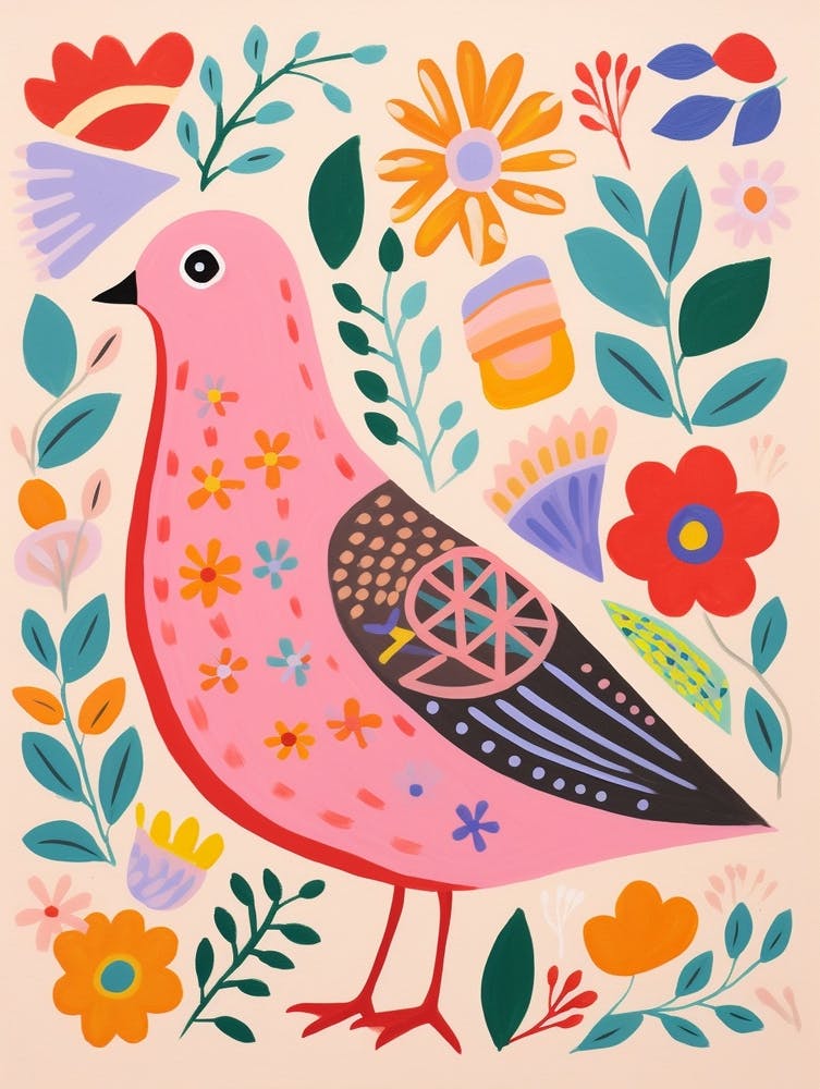 Pink Scandi Dove 4