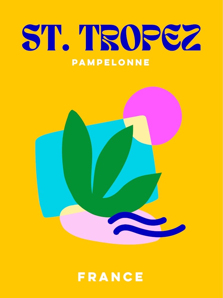 Take me to St Tropez France - Minimal Bright Yellow Summer - Travel series