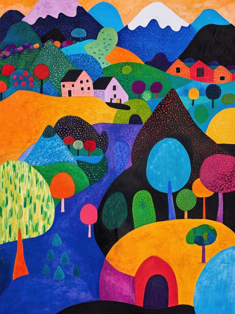 colorful mountain landscape 4