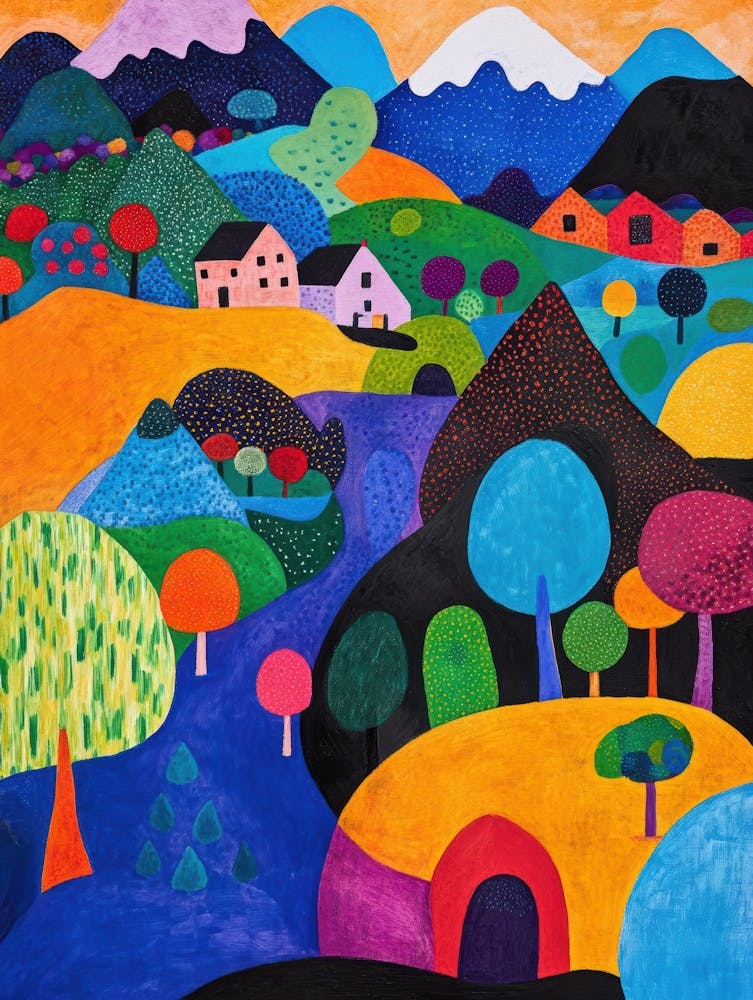 colorful mountain landscape 4