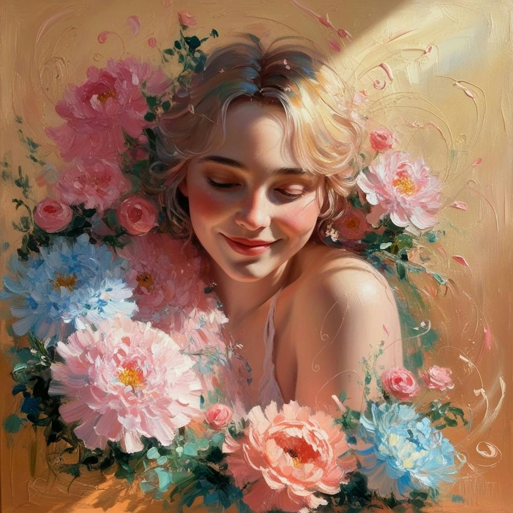 Girl With Flowers