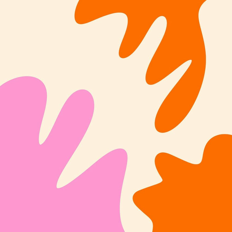 Abstrakte moderne Formen Pink und Orange