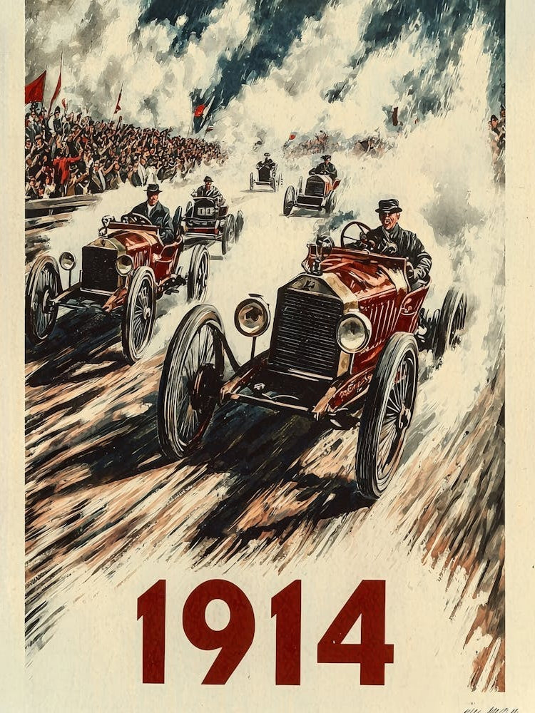 Aihrgdesign A Vintage Poster Of An Automobile Rally In 1914 F 47bb7037 B156 4dff 87a2 Af45aa993569 3