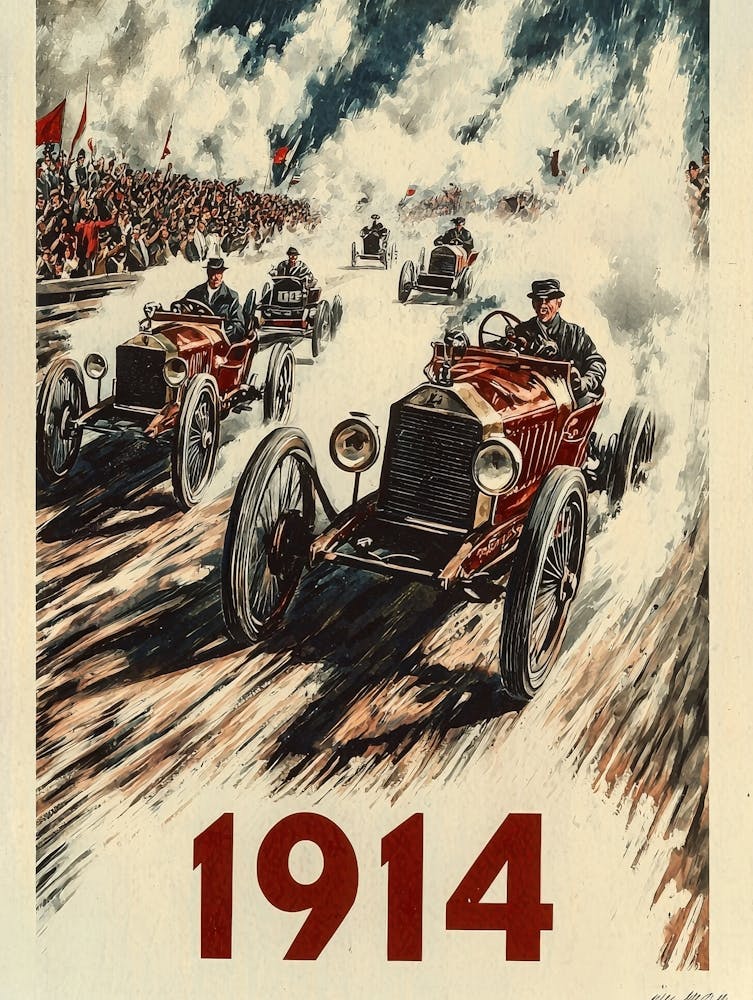 Aihrgdesign A Vintage Poster Of An Automobile Rally In 1914 F 47bb7037 B156 4dff 87a2 Af45aa993569 3