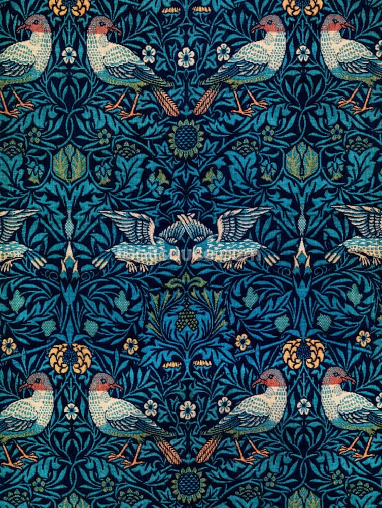 Birds On A Blue Background