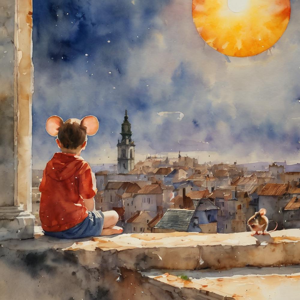 Little Mouse Watching The Sun