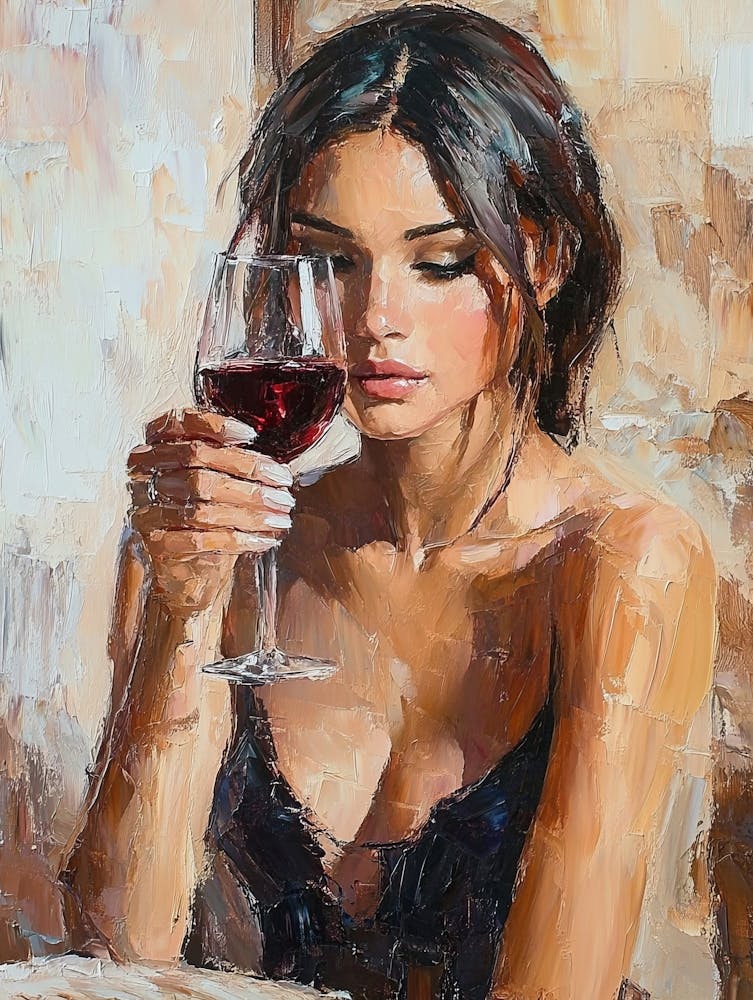 Woman Drinking Wine