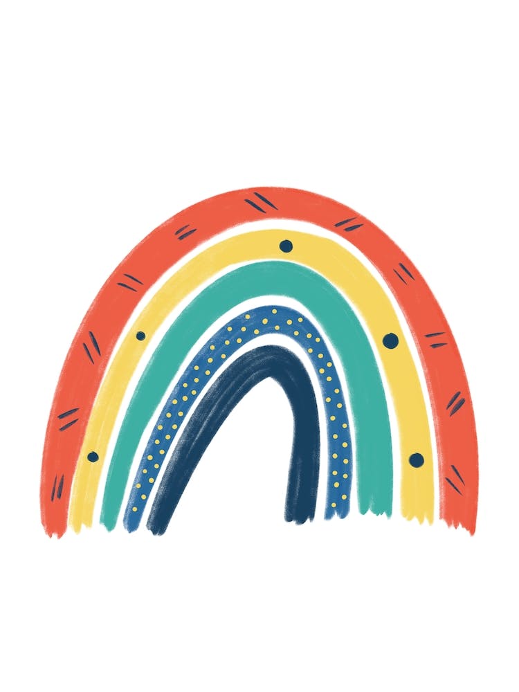 Red Detailed Rainbow