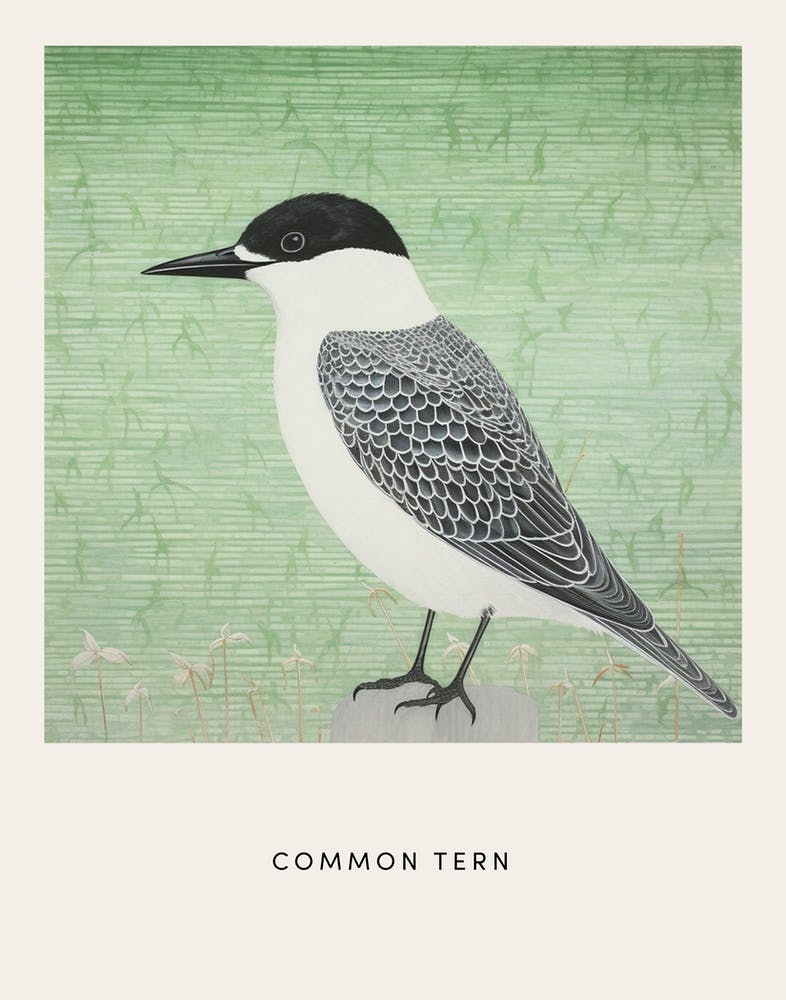 Ohara Koson Inspired Bird Painting Common Tern 1 Poster
