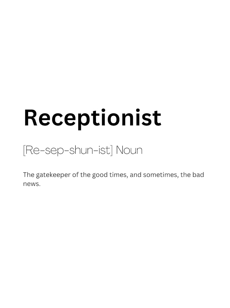 Receptionist Definition Meaning 1