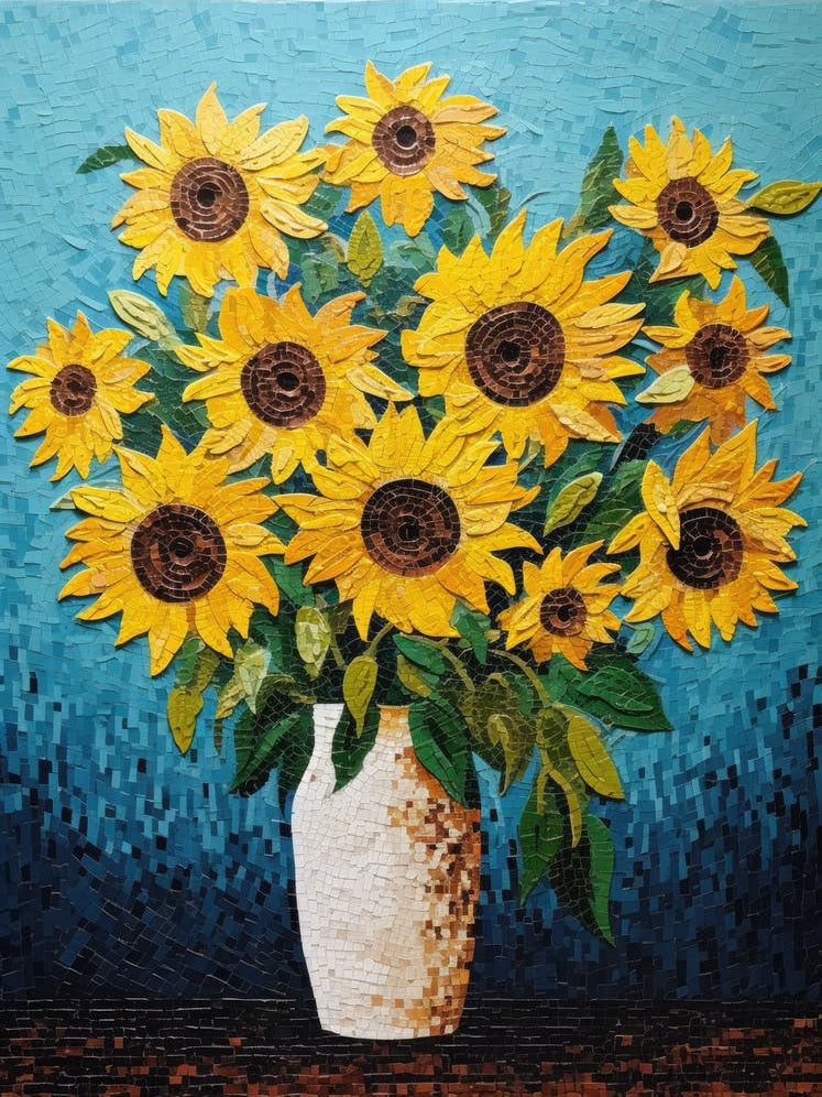 Sunflowers In A Vase 12