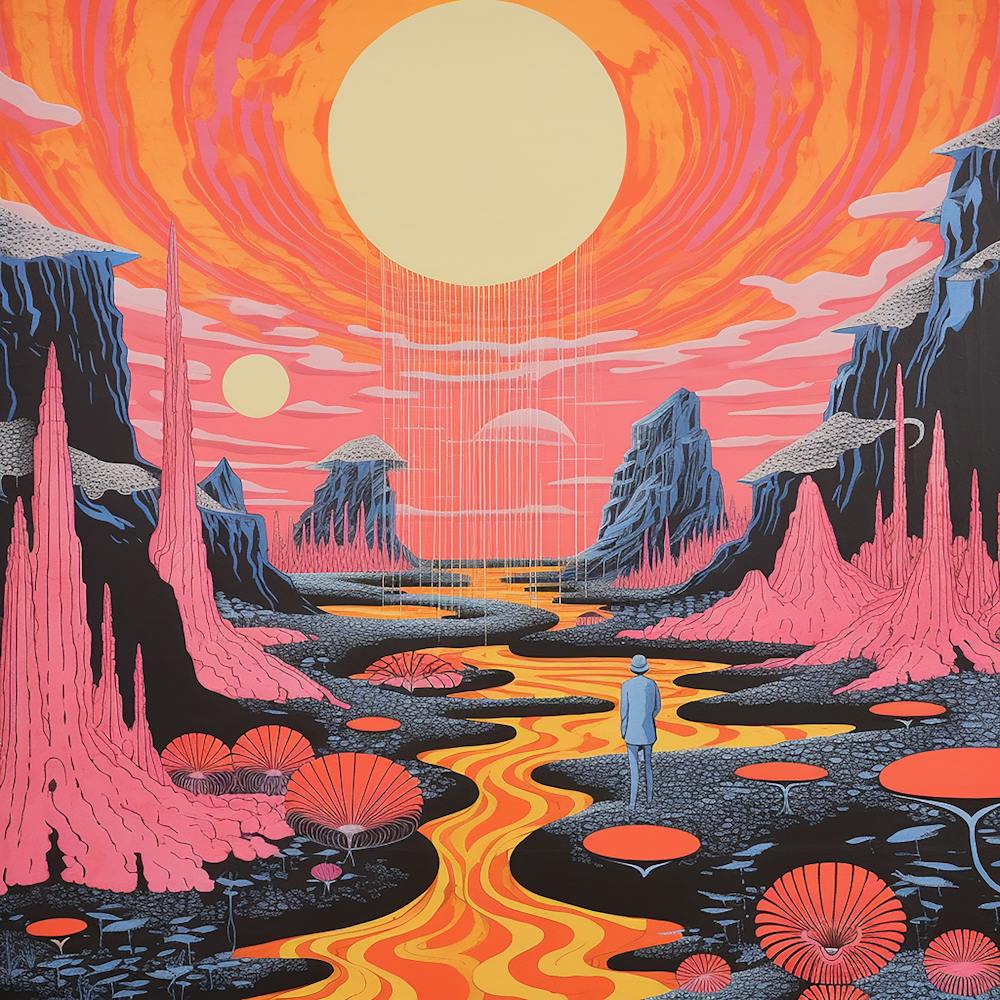 Surreal Sunset Canyon