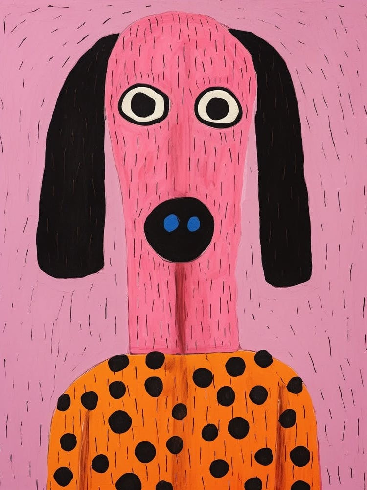 Pink Polka Dot Dog 2