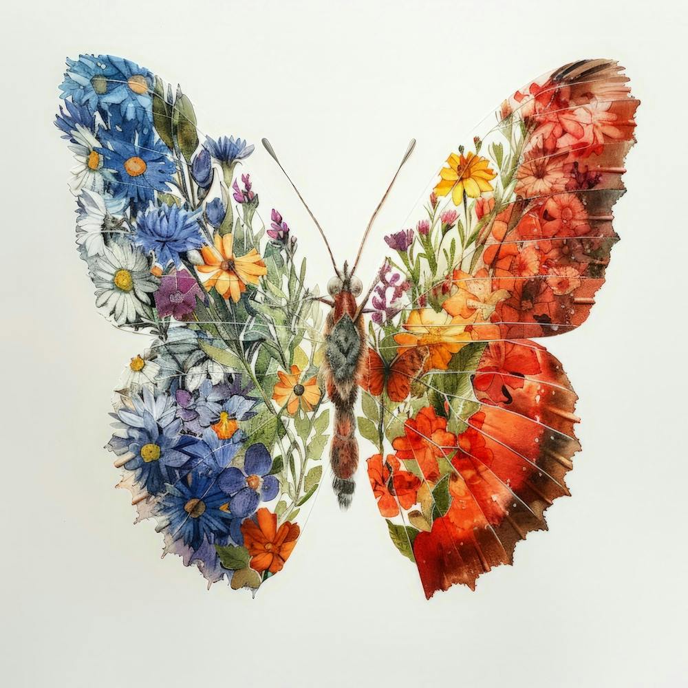 Butterfly With Flowers 9