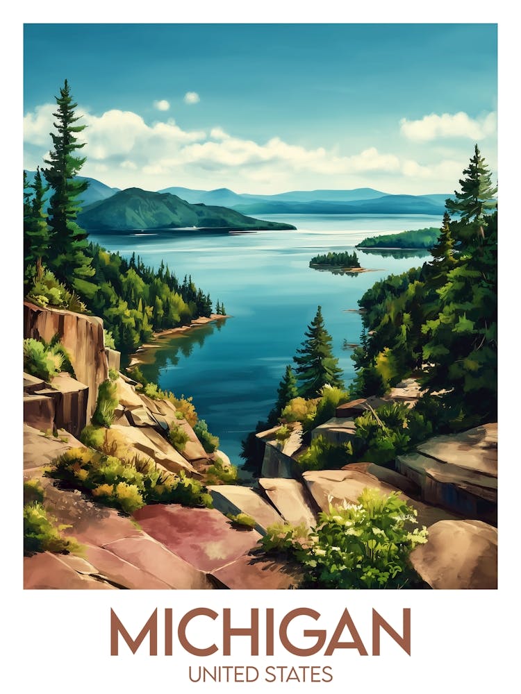 Affiche de voyage Michigan