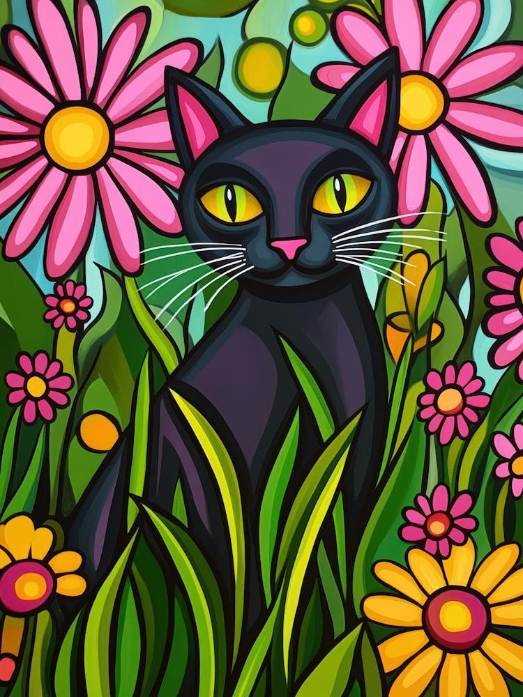 Black Cat In The Garden 11