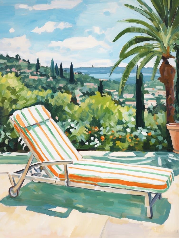 Sun Lounger By The Pool In Nice France 4