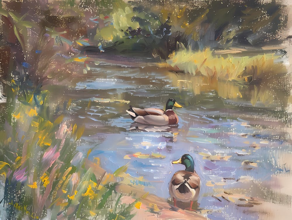 Ducks In The Stream