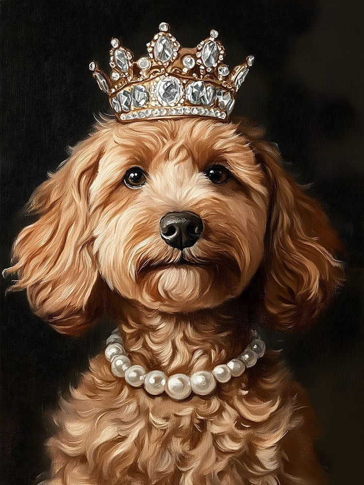 Doodle In Crown And Pearls 3