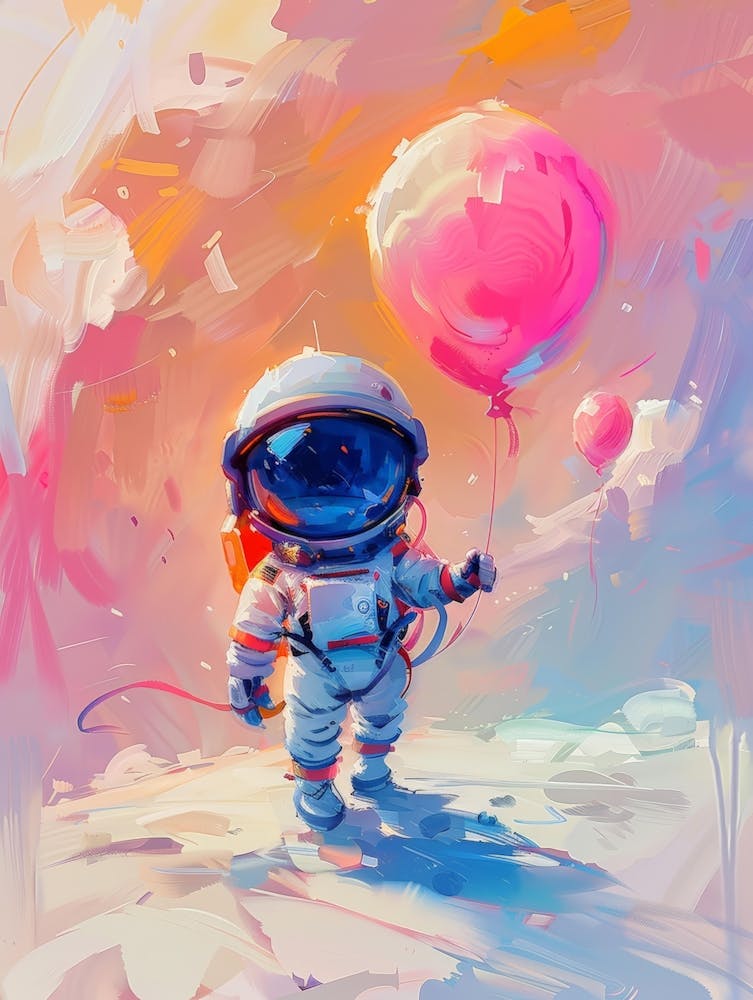 Astronaut With Balloons