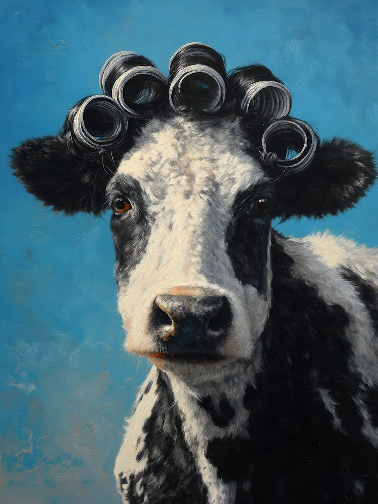 Cow With Curlers 1