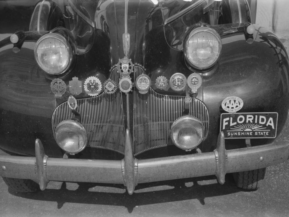 Untitled Photo, Possibly Related To Insignias On Tourist S Car Seen In Silver City, New Mexico By Russell Lee