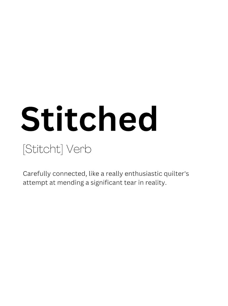 Stitched Definition Meaning