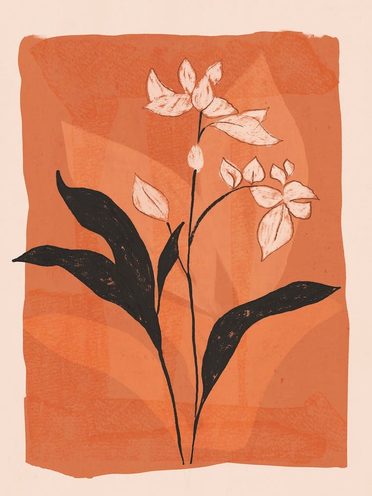 Minimal Abstract Art Plant 47