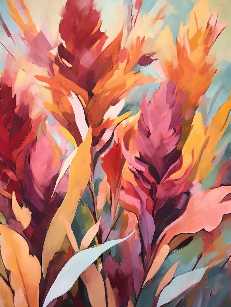 Fall Flower Painting Celosia 2