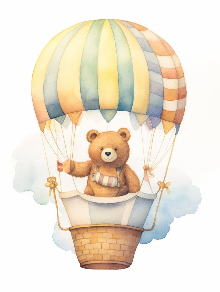Baby Bear 1 In A Hot Air Balloon