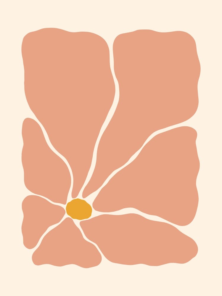 Abstract Flower 03 - Peach