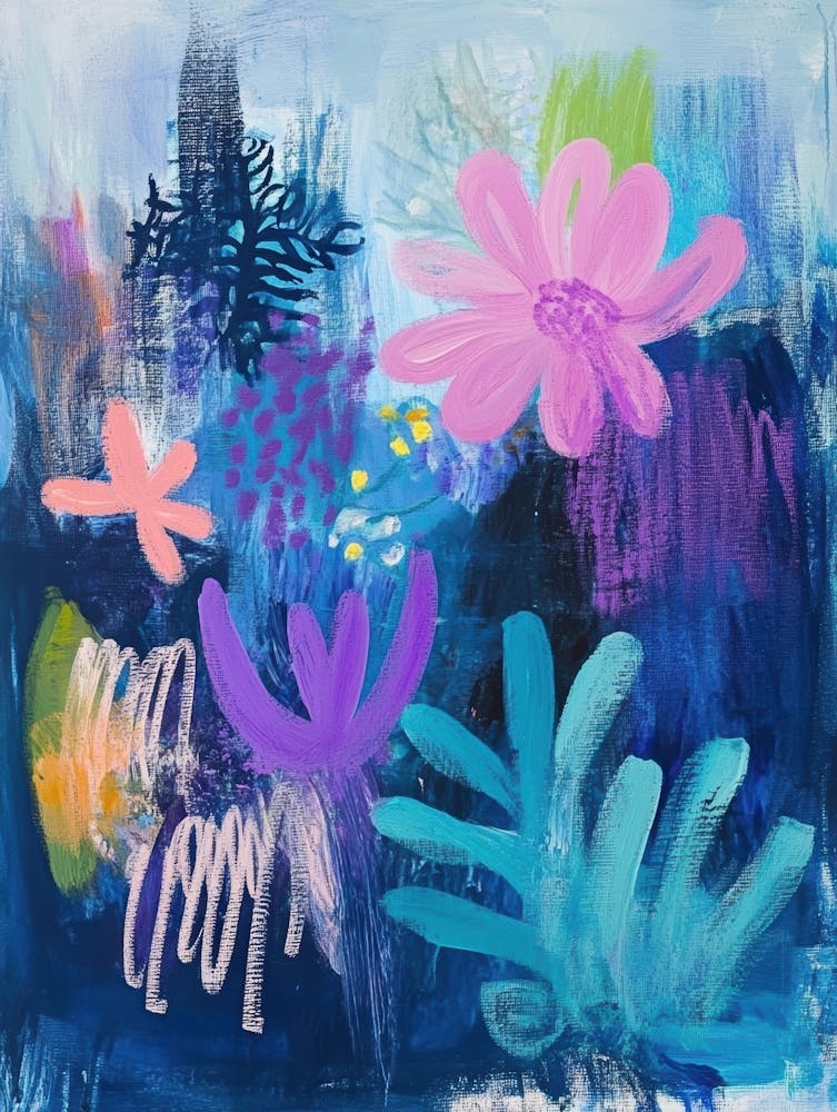 Peinture Florale Abstraite 36