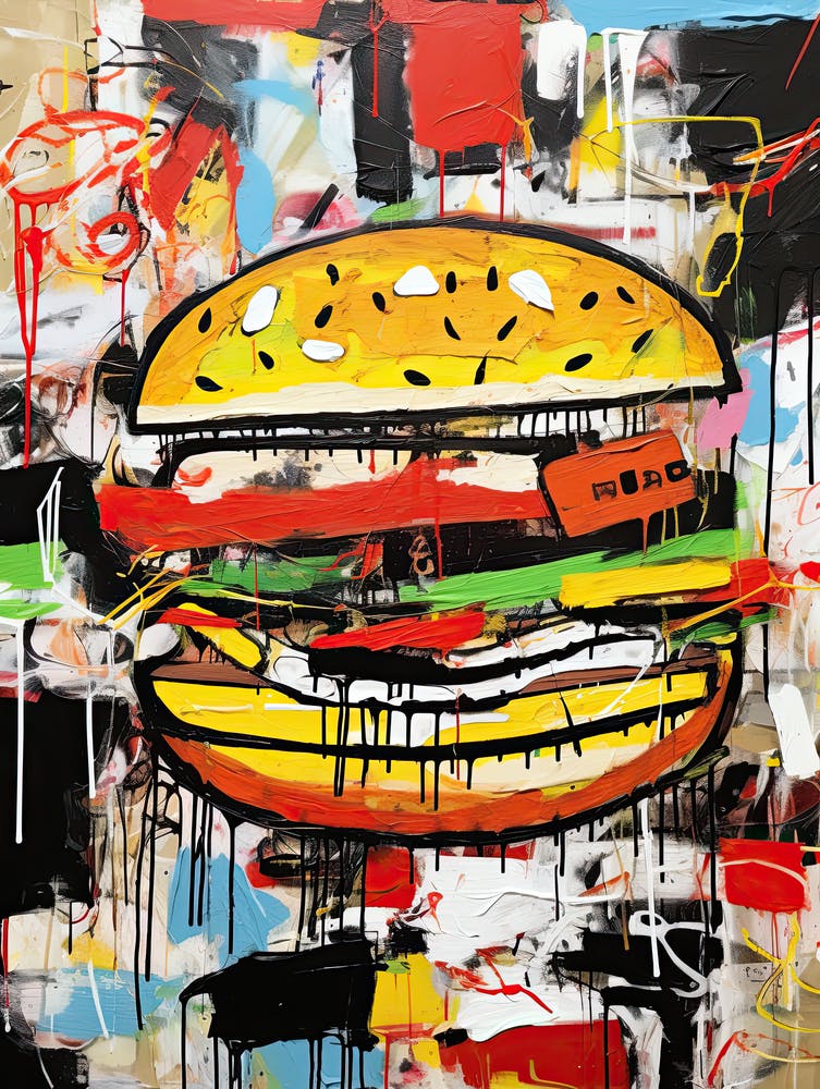 Burger Basquiat style