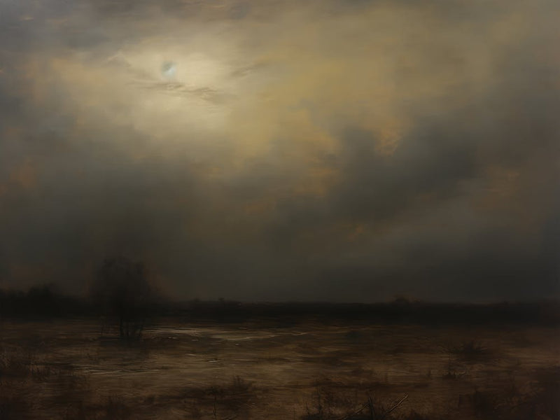 Moody Mountain Landscape Vintage