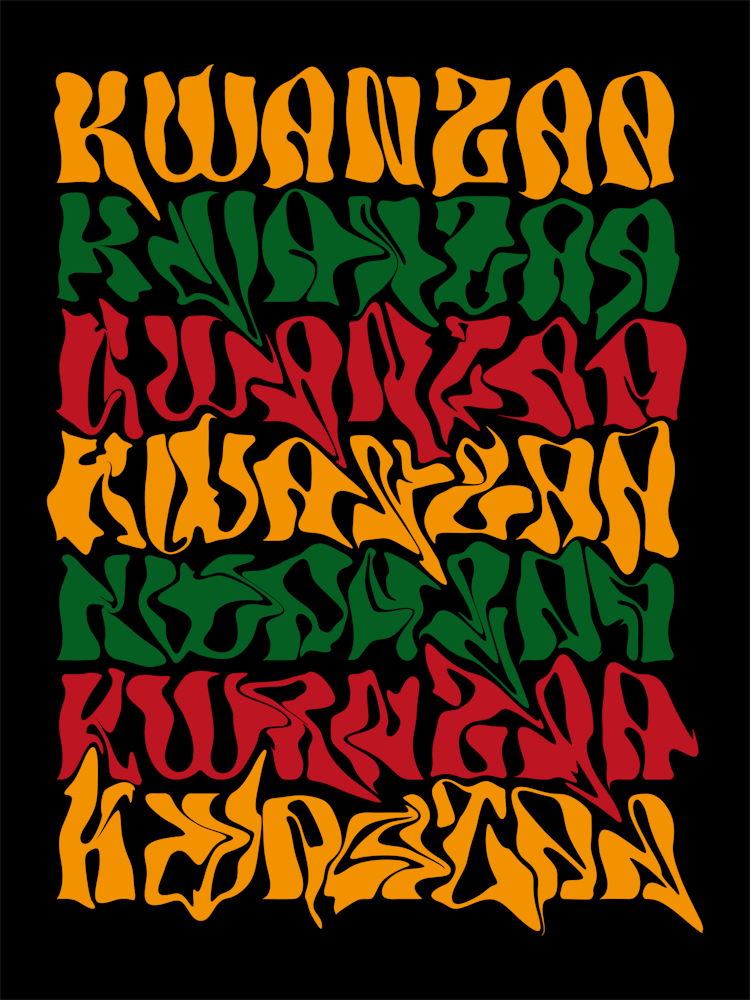 Pop Art Kwanzaa Wave Typography